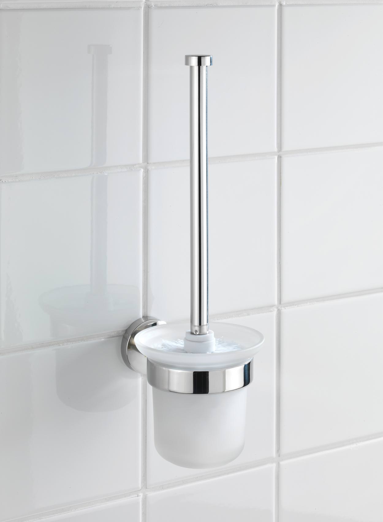 BOSIO Shine WC-Bürste aus Edelstahl und Glas