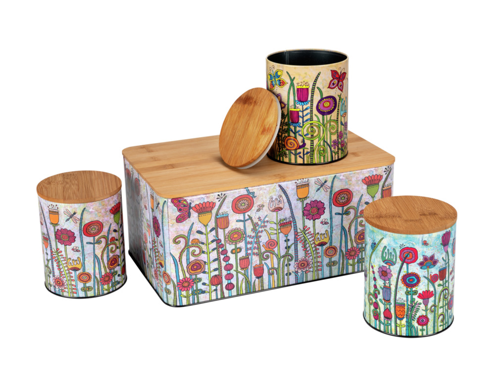 Brotkasten und Vorratsdosen Mod. Garden 3er Set