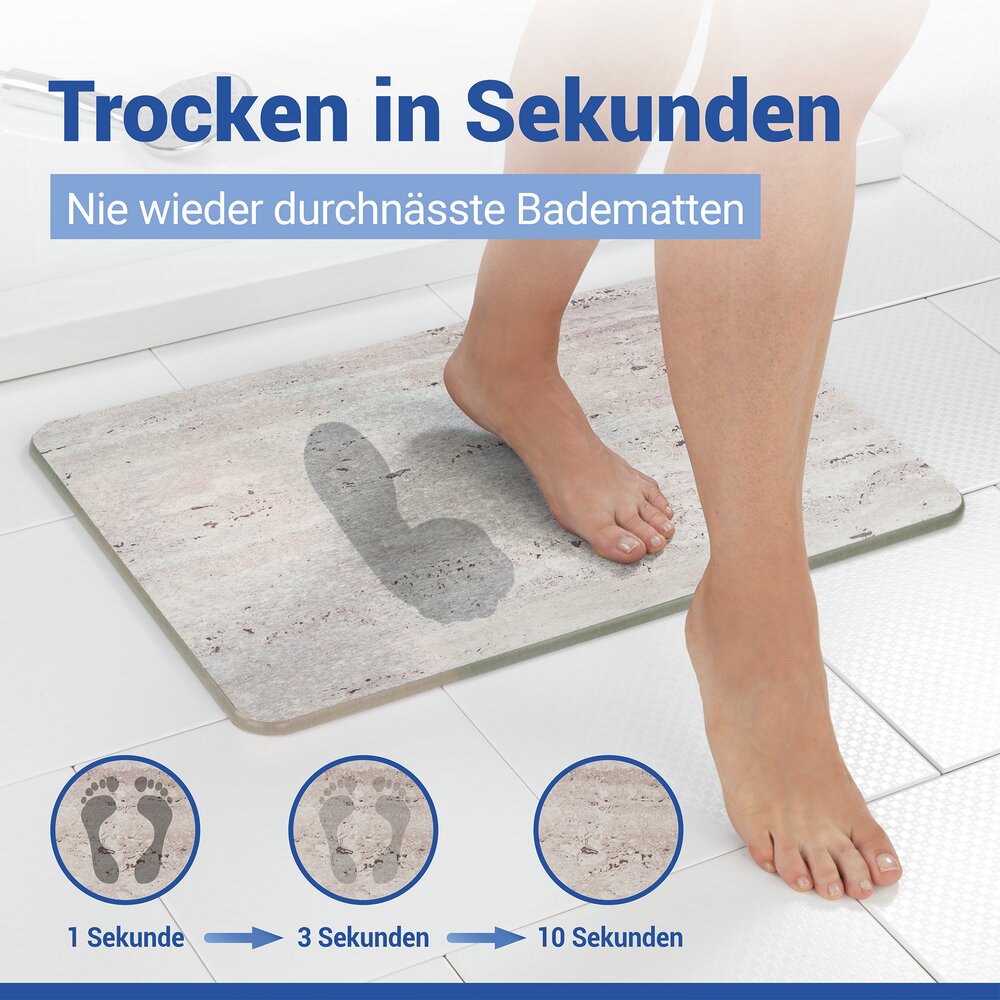 PUNA beige Badematte schnelltrocknend 80x50cm
