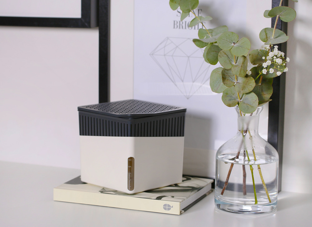 CUBE grau Entfeuchter 1000g, 2er-Set