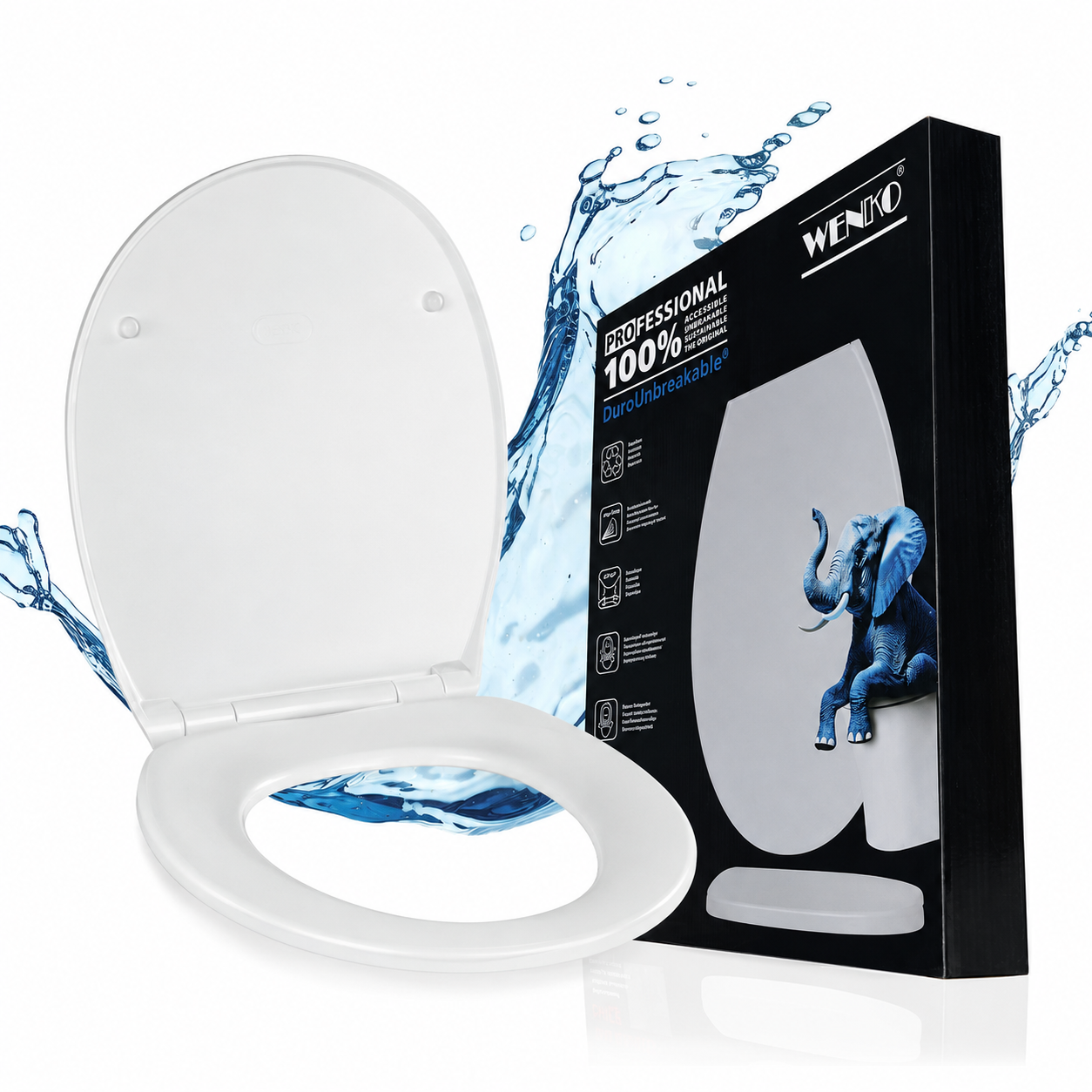 WC-Sitz Mod. Gatteo DuroUnbreakable®, Weiß