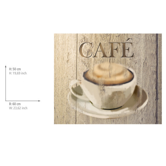 CAFE Spritzschutz Herd 60x50 cm aus Glas CAFE Spritzschutz Herd 60x50 cm aus Glas