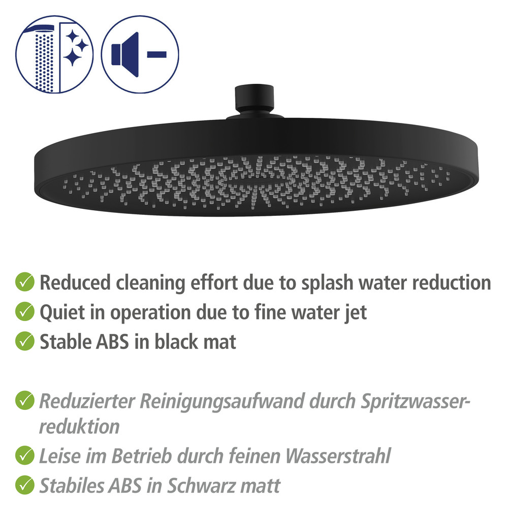 SOFTWATER schwarz Brauseset mit 2 Duschköpfen