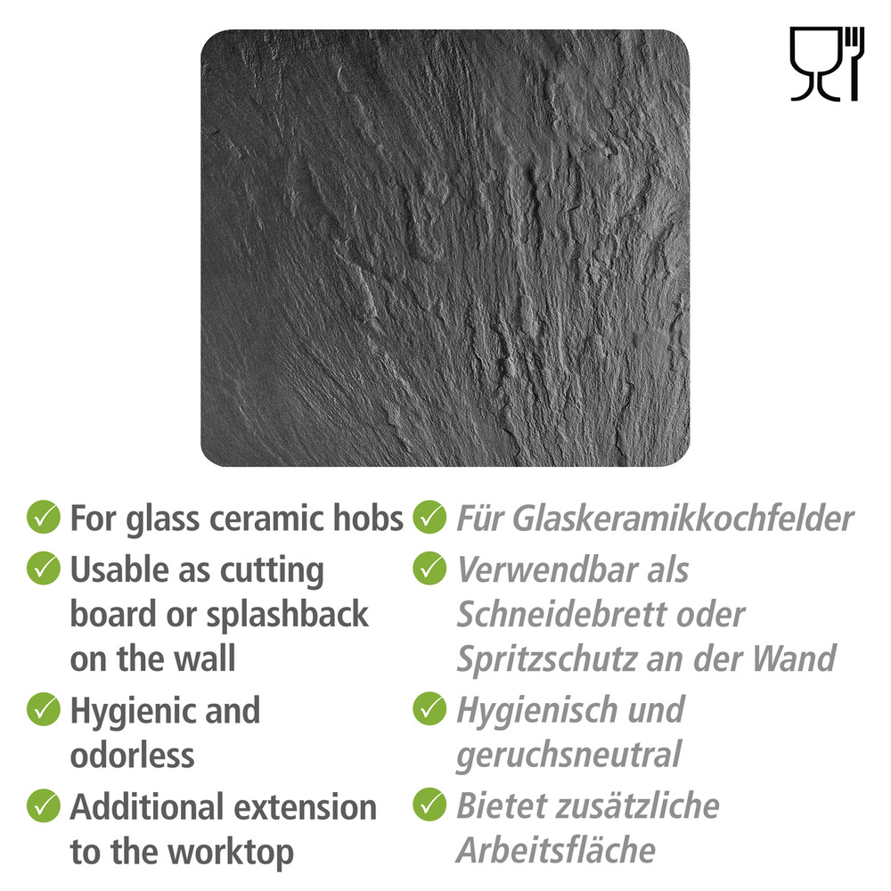 SCHIEFER Multiplatte 56x50 cm aus Glas SCHIEFER Multiplatte 56x50 cm aus Glas
