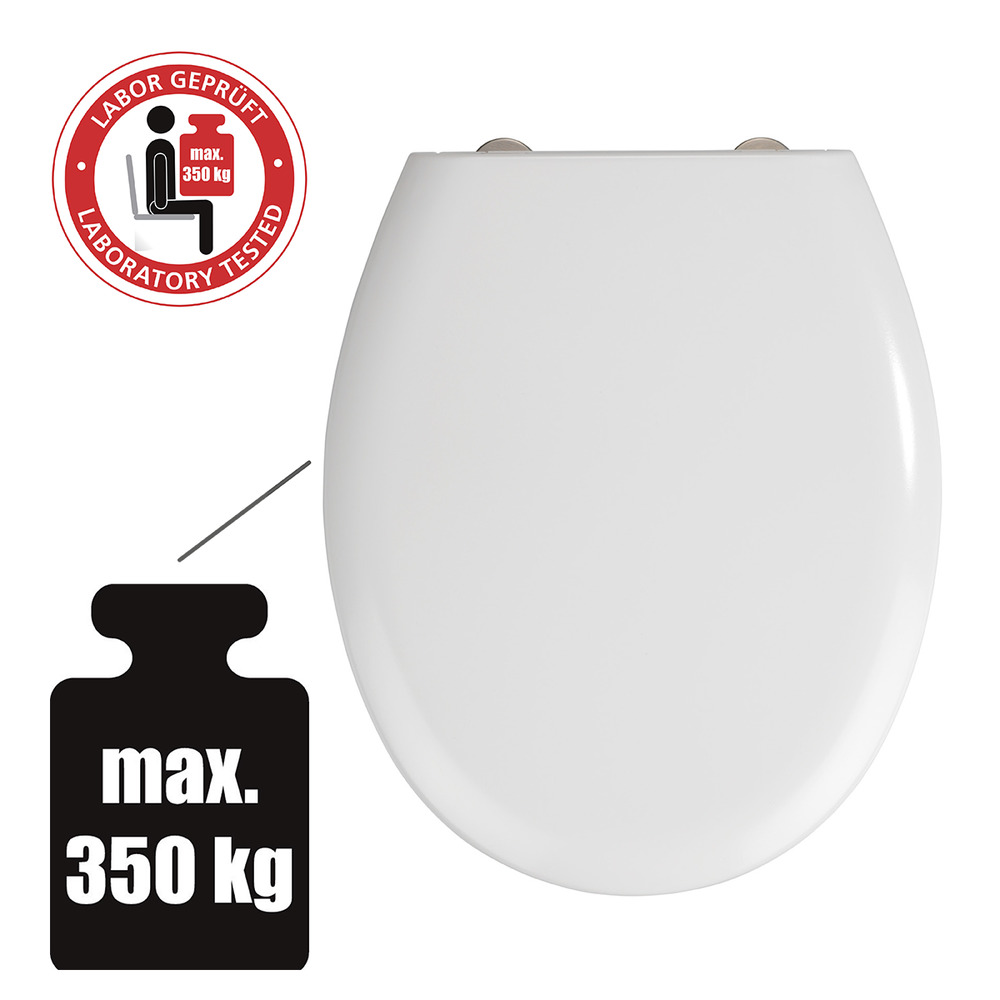 RIETI weiss WC-Sitz belastbar bis 350 kg