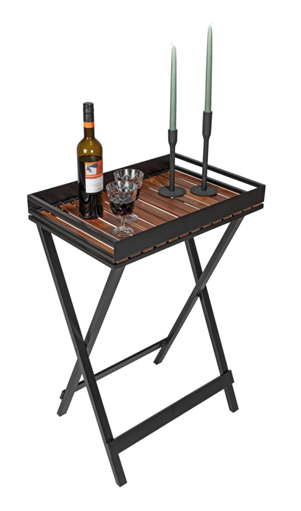 TABA Beistelltisch mit Tablett aus Akazienholz 