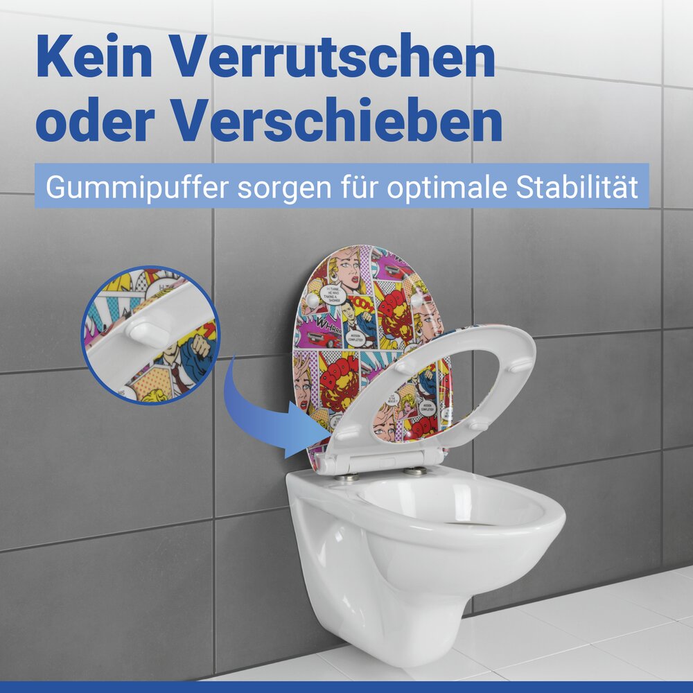 POP ART Toilettendeckel belastbar bis 200 kg