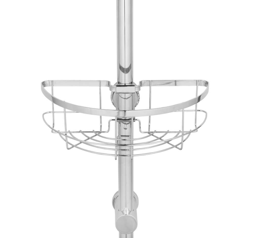 FLORESTA rund Duschstangencaddy, Edelstahl