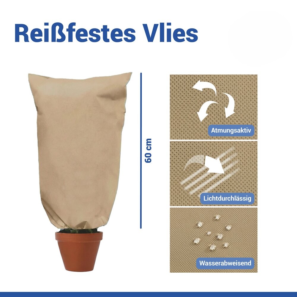 Pflanzenschutz-Vlies beige 80x60 cm, 3er-Set