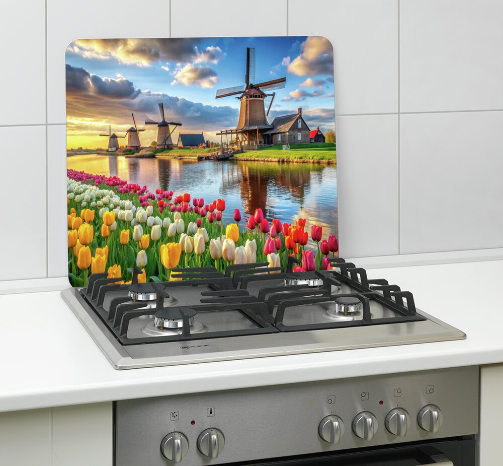 WINDMÜHLE Multiplatte 56x50 cm aus Glas