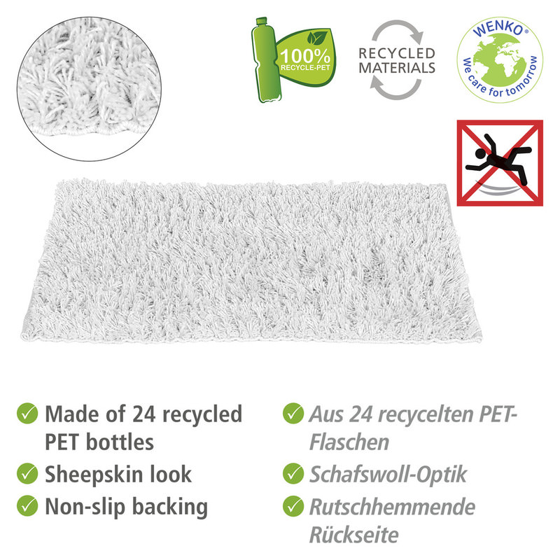 25269100_badteppich-lanas-hellgrau2 LANAS hellgrau Badematte, 60x90 cm, aus PET-Flaschen