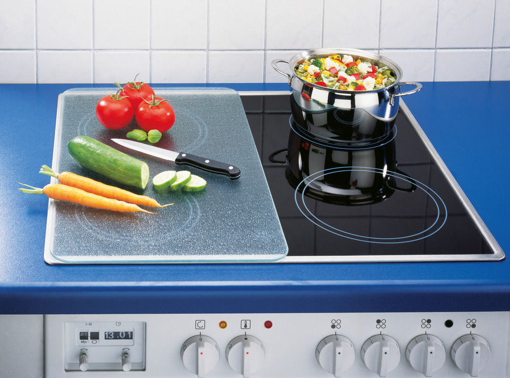 TRANSPARENT 2er-Set Herdabdeckplatten aus Glas