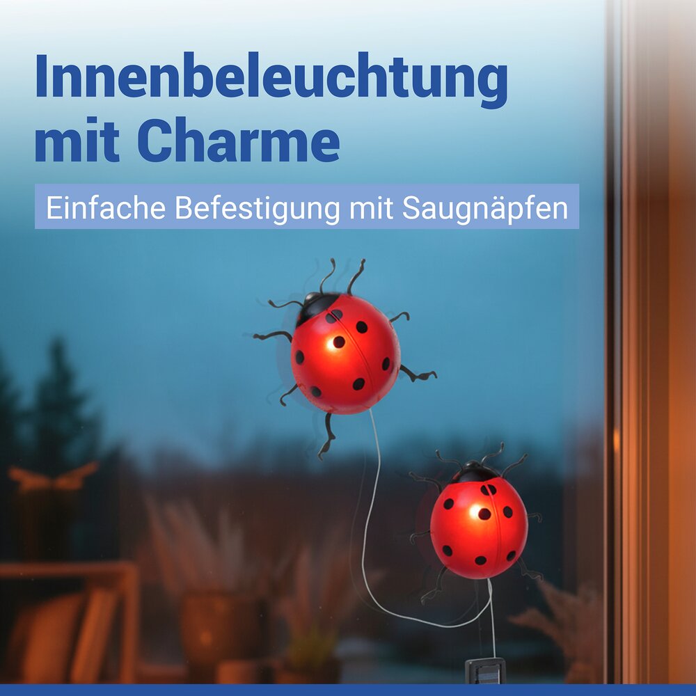 MARIENKÄFER Solarleuchte, 2er-Set