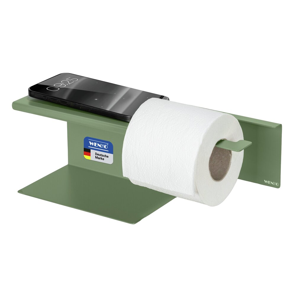 LIZAN grün Turbo-Loc® Toilettenpapierhalter mit Ablage