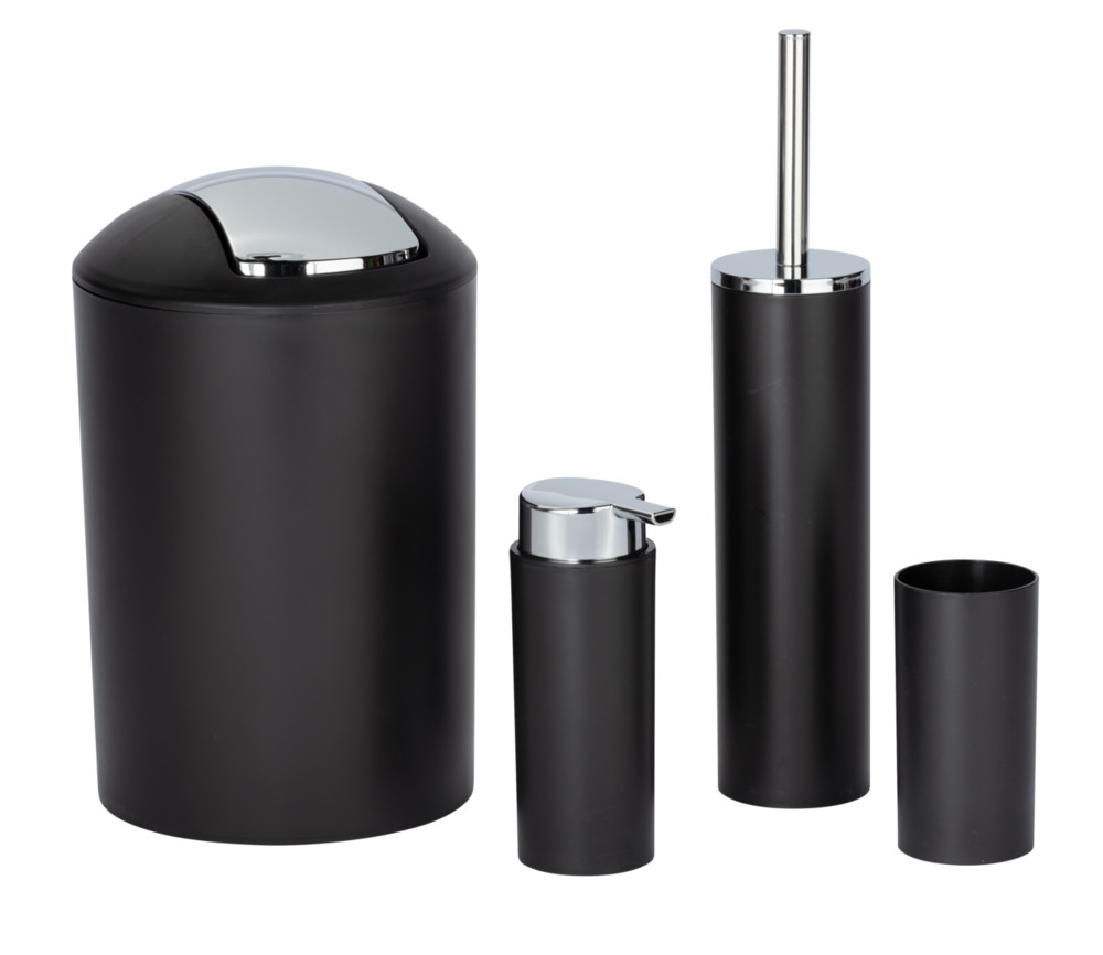 CALVO schwarz matt Badzubehör-Set, 4-teilig