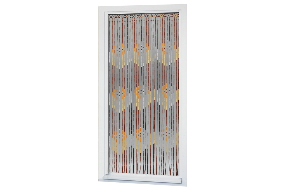 HOLZPERLEN dunkel Vorhang für Balkontür aus Bambus