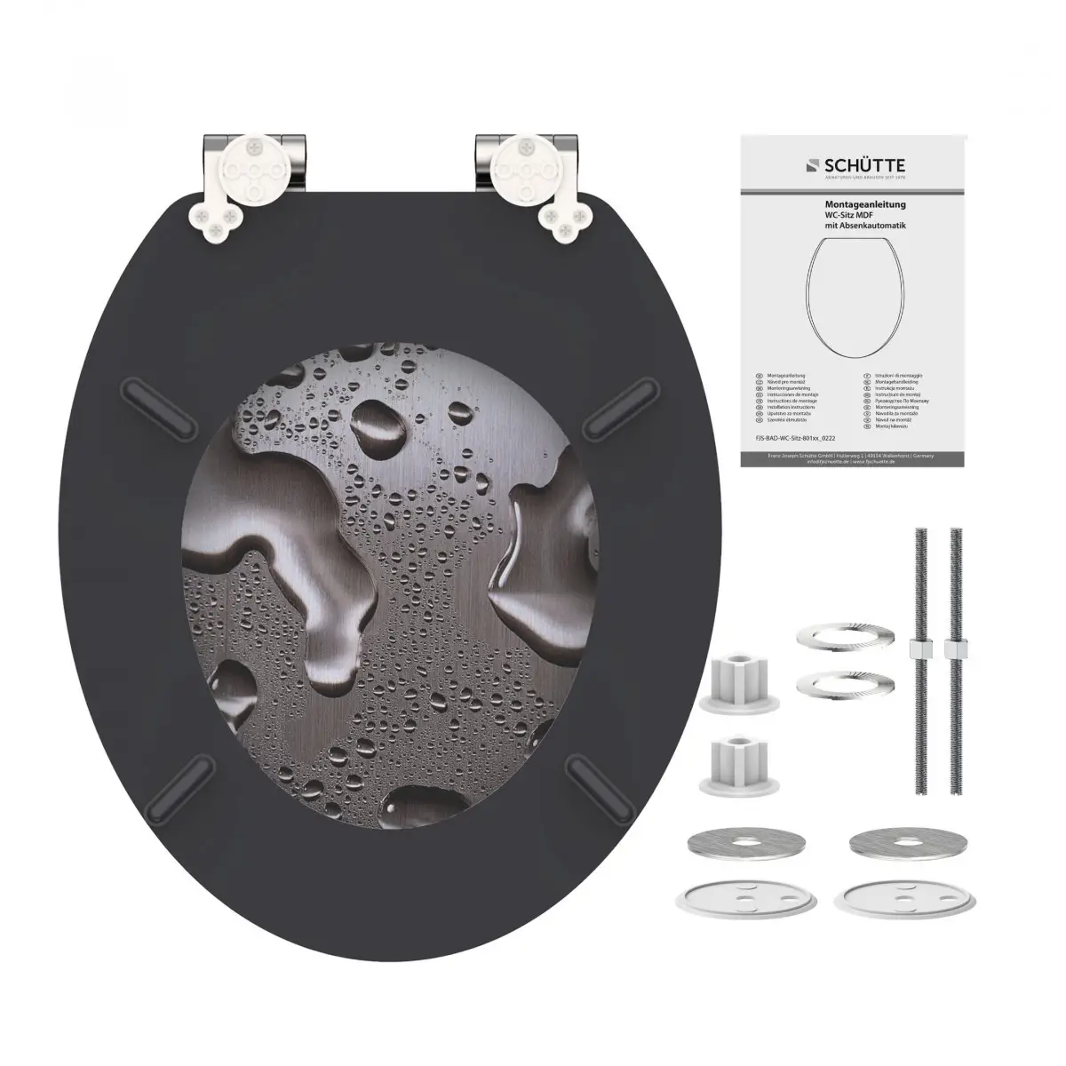 GREY STEEL WC-Sitz mit Absenkautomatik