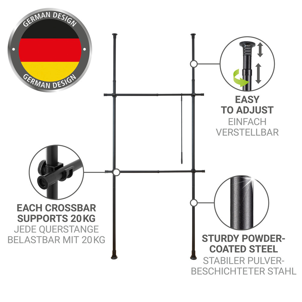 HERKULES Teleskop-System Kombination BASIC schwarz