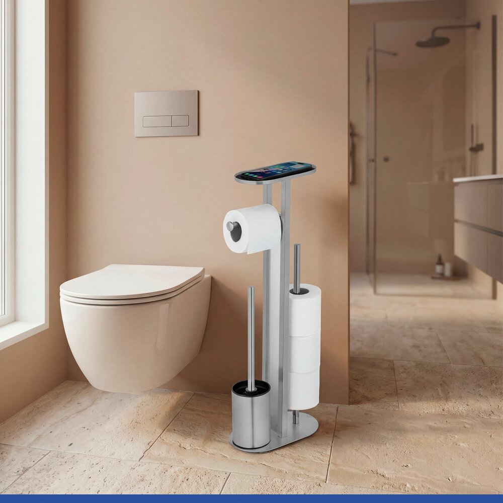 OREA Matt Stand-WC-Garnitur aus Edelstahl
