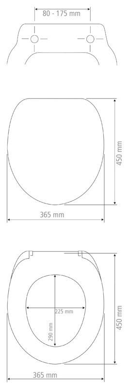 PLUMES Premium WC-Sitz mit Relief, Thermoplast