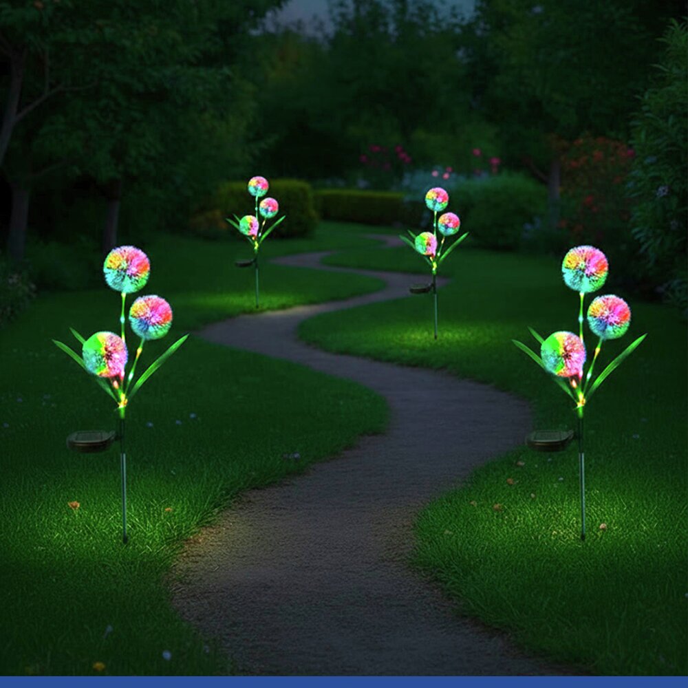 PUSTEBLUME Gartenstecker Solar, 2er-Set
