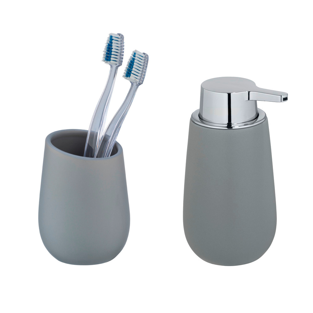 BADI grau Badzubehör-Set, 2-teilig
