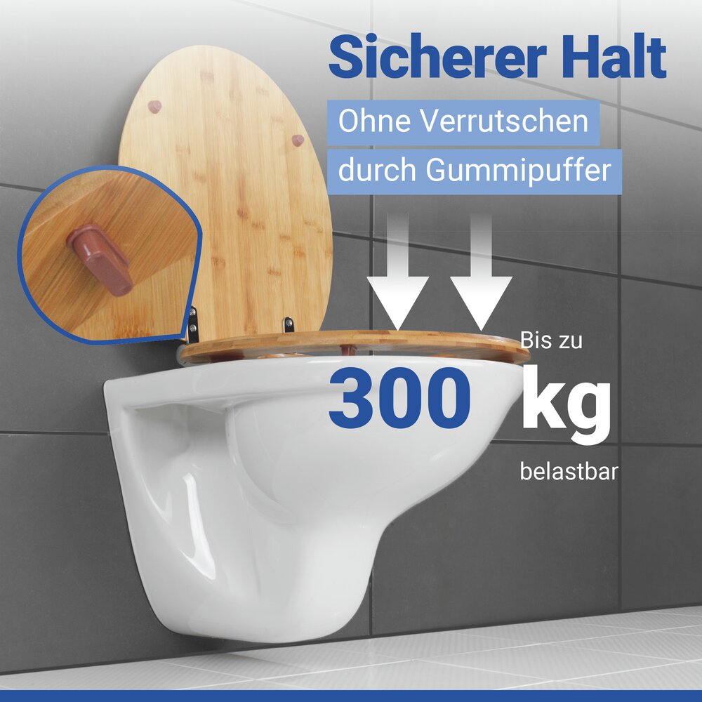 BAMBUSA WC-Sitz belastbar bis 300 kg