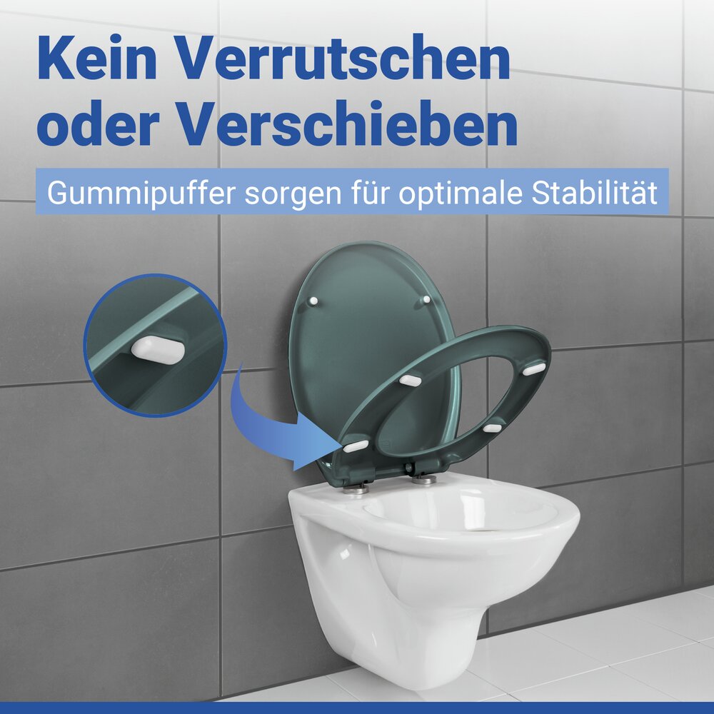 OTTANA dunkelgrau WC-Sitz antibakteriell beschichtet