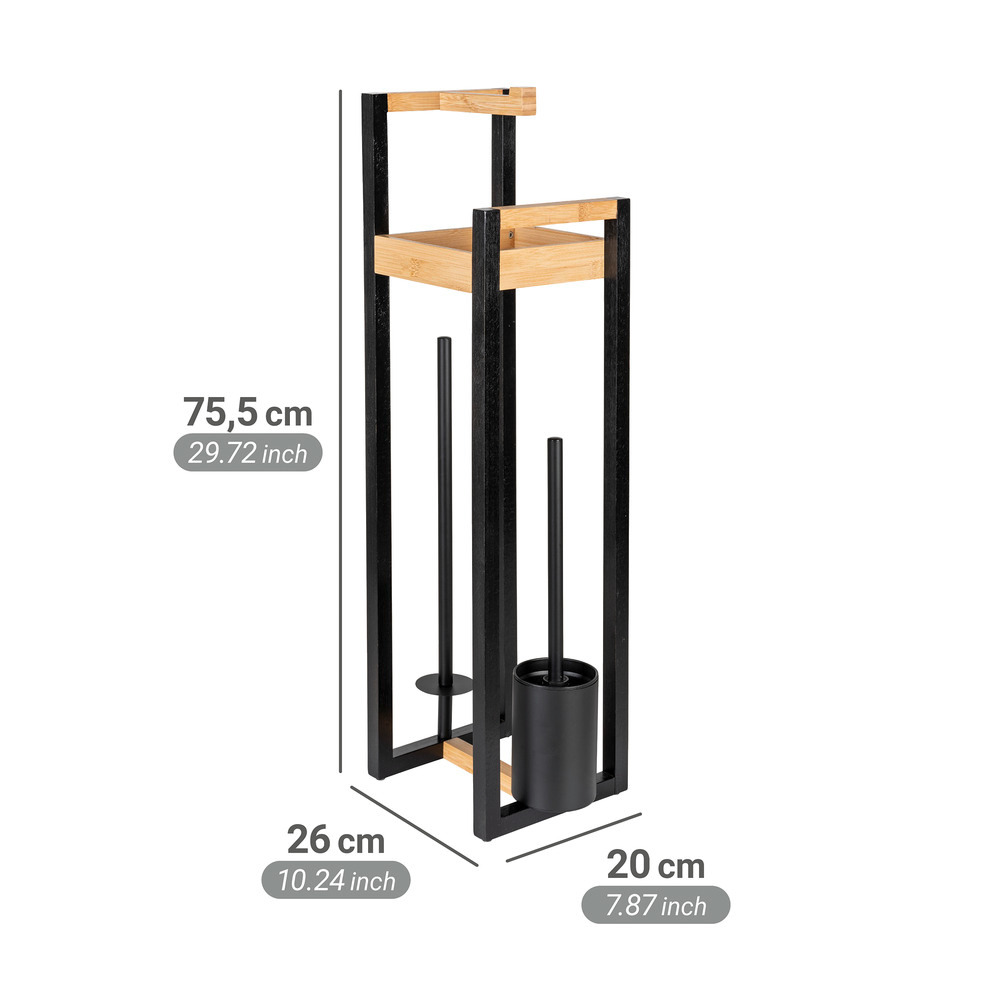BRAIDI 4in1 Stand WC-Garnitur aus Bambus