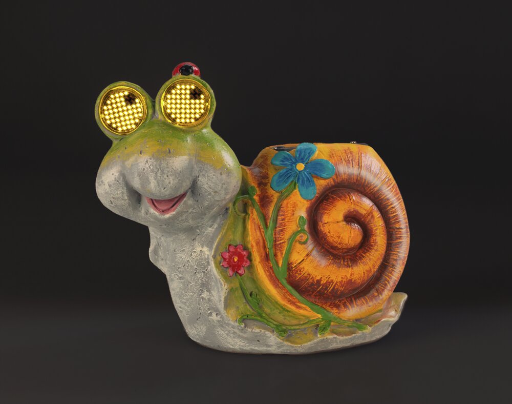 LED Gartenfigur Schnecke Mod. Blinky Eyes