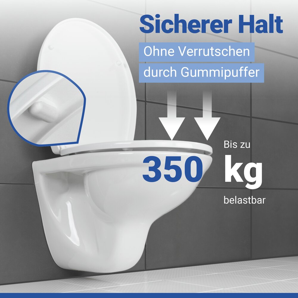 OSTUNI weiss WC-Sitz belastbar bis 350 kg