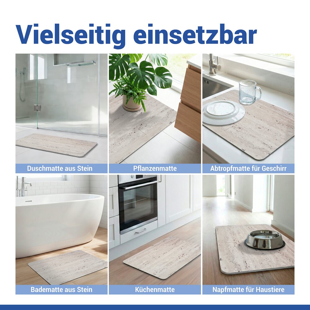 PUNA beige Badematte schnelltrocknend 60x39cm
