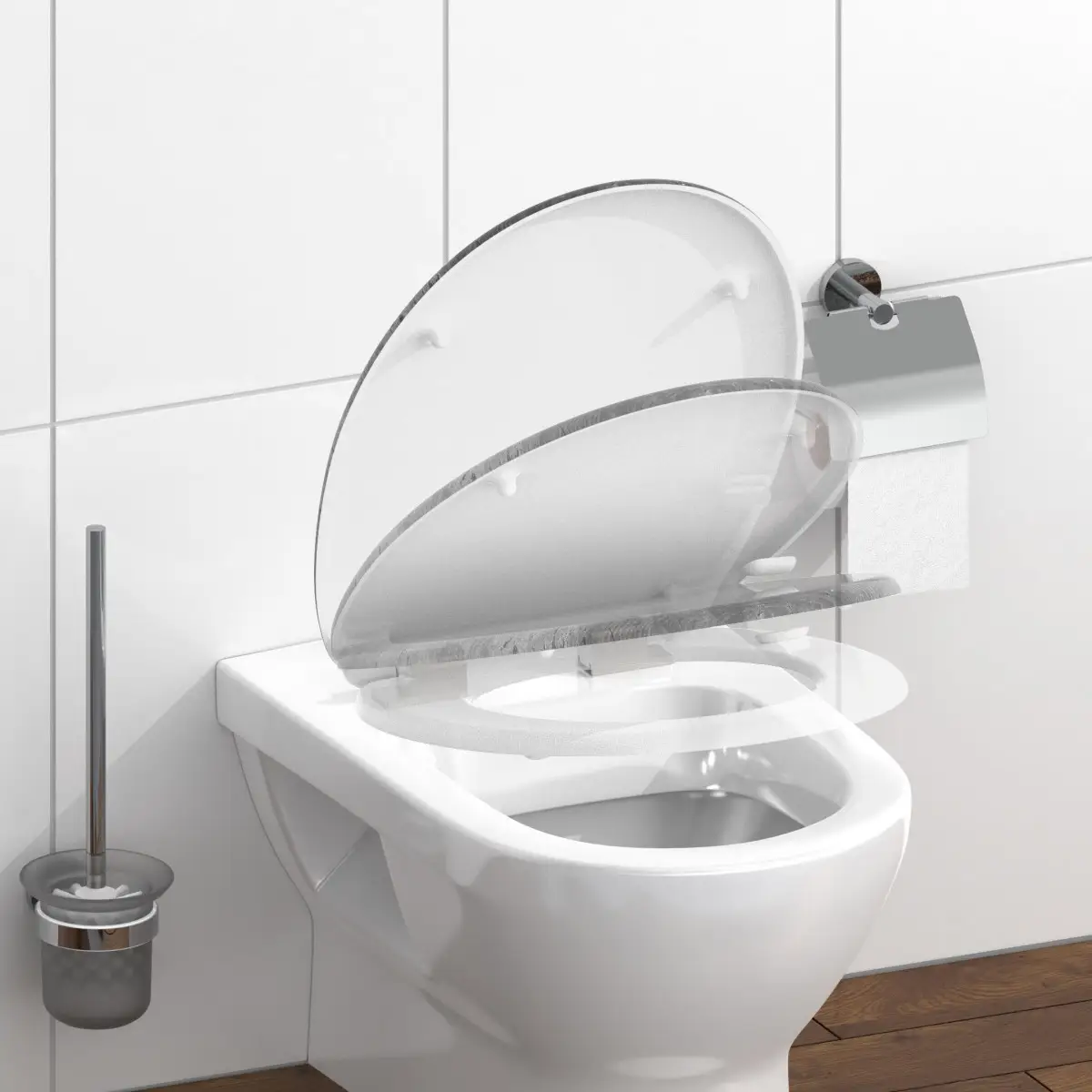 INDUSTRIAL GREY WC-Sitz mit Absenkautomatik