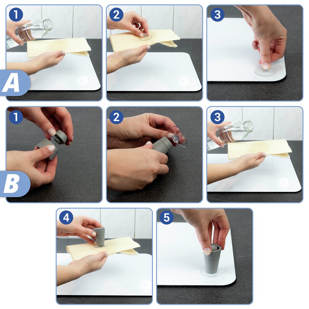 AQUARELL 2er-Set Herdabdeckplatten aus Glas