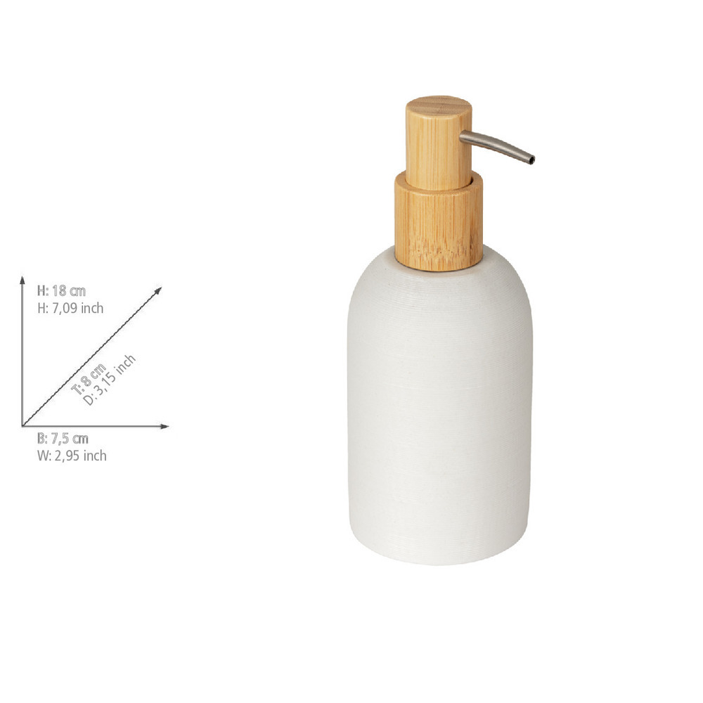 ALTAVALLE weiss Badzubehör-Set mit Bambus, 2-teilig ALTAVALLE weiss Badzubehör-Set mit Bambus, 2-teilig