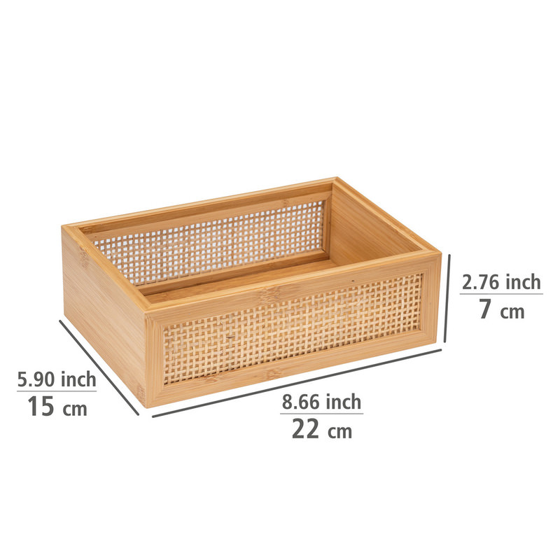 ALLEGRE L Badablage aus Bambus und Rattan