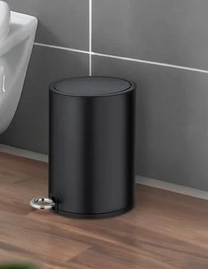 Kosmetikeimer Bad schwarz matt Design