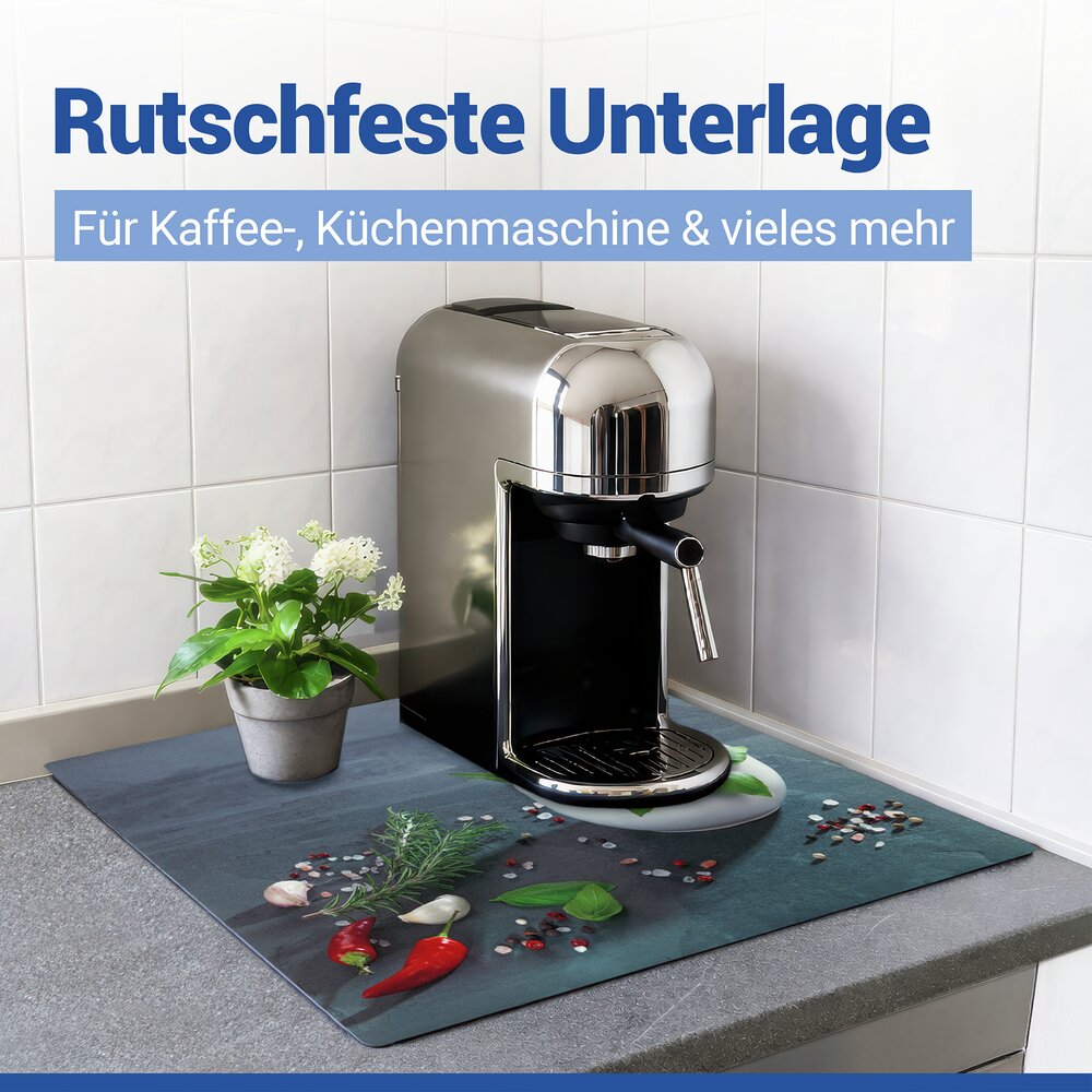 KRÄUTERKÜCHE Herdabdeckmatte 60x52cm aus Kunststoff