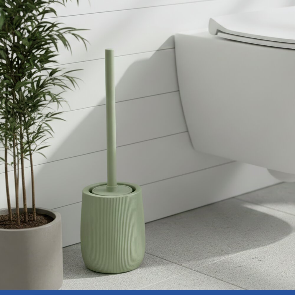 FABLO grün WC-Garnitur, Bürstenkopf aus Silikon