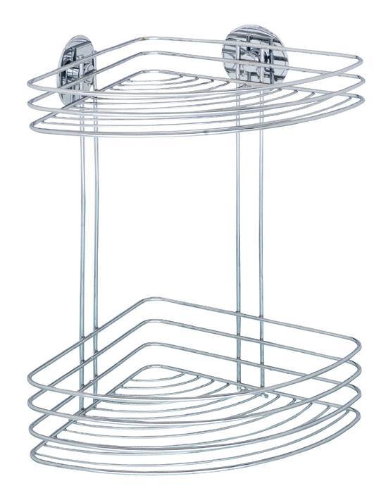 18914100_0 Platzsparendes Eckregal mit zwei Körben aus verchromten Stahl