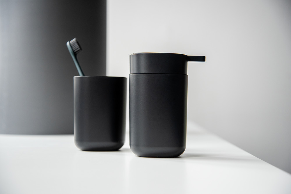 DAVOS schwarz Badzubehör-Set, 3-teilig