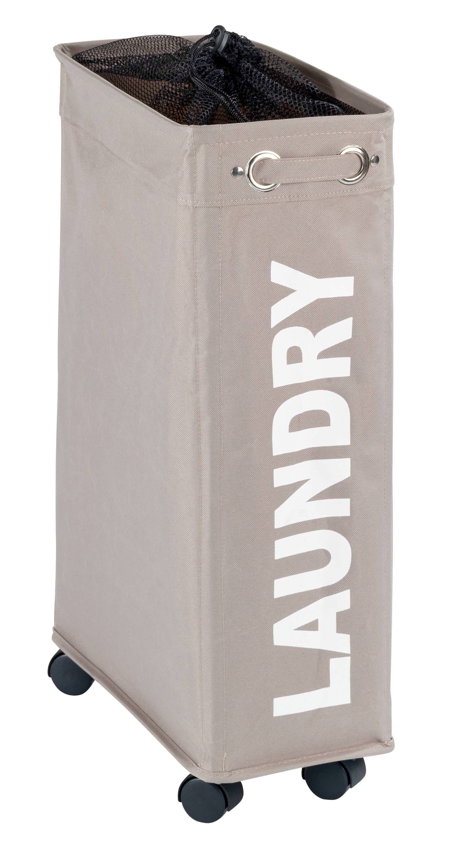 3450117100_corno-taupe-4 CORNO taupe Wäschekorb mit Rollen, 43 Liter