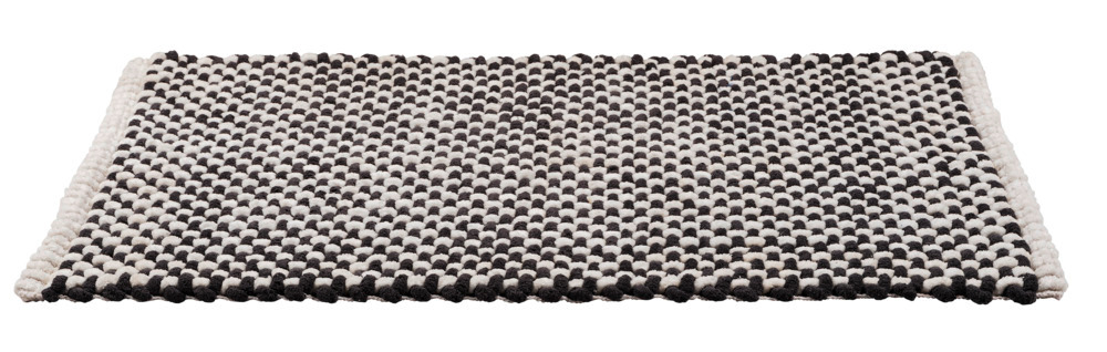 COVELO weiß-anthrazit Badteppich 50x80 cm