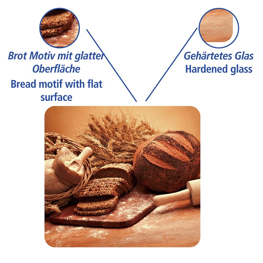 BROT Multiplatte 56x50 cm aus Glas