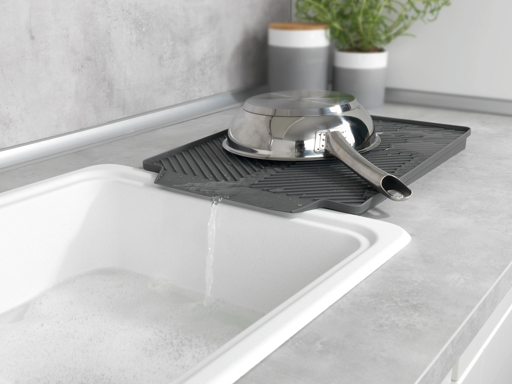 LINEA grau Abtropfmatte aus Kunststoff