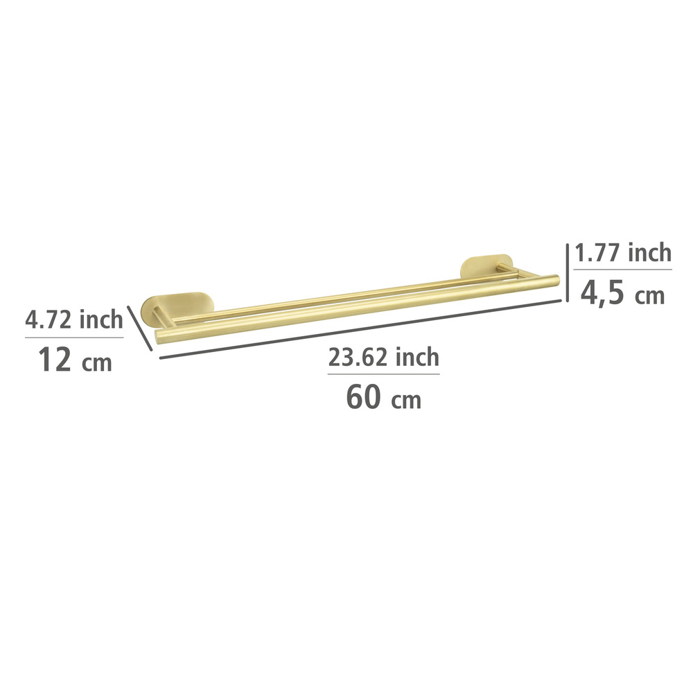 Duo OREA Gold matt Turbo-Loc® 60 cm Badetuchstange Duo OREA Gold matt Turbo-Loc® 60 cm Badetuchstange