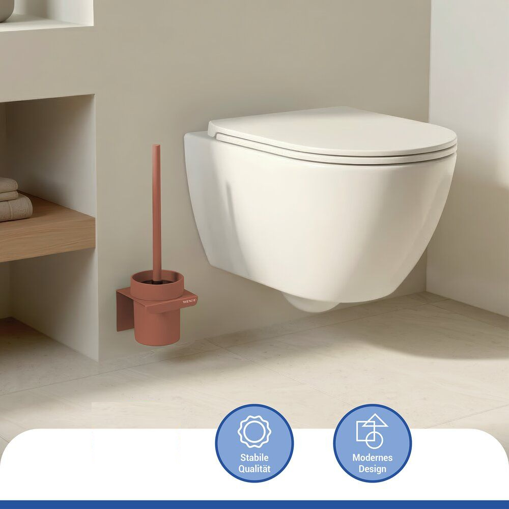 LIZAN braun Turbo-Loc® WC-Garnitur ohne Bohren