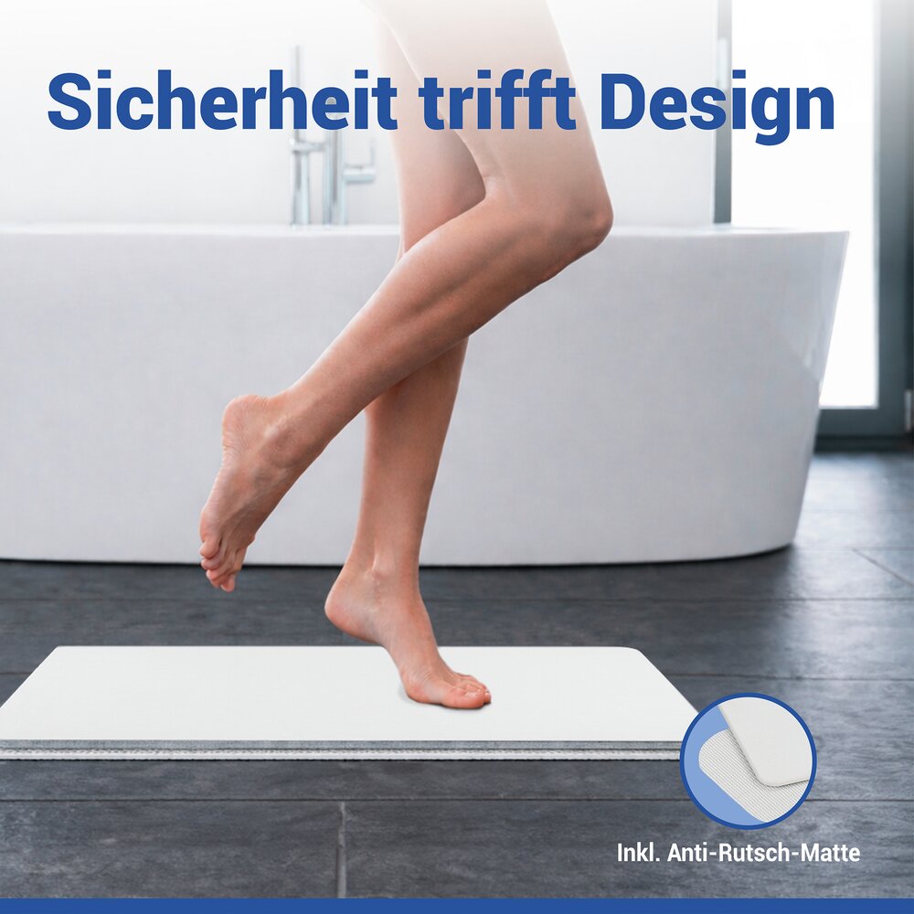 SIMI weiss Badematte schnelltrocknend 60x39cm