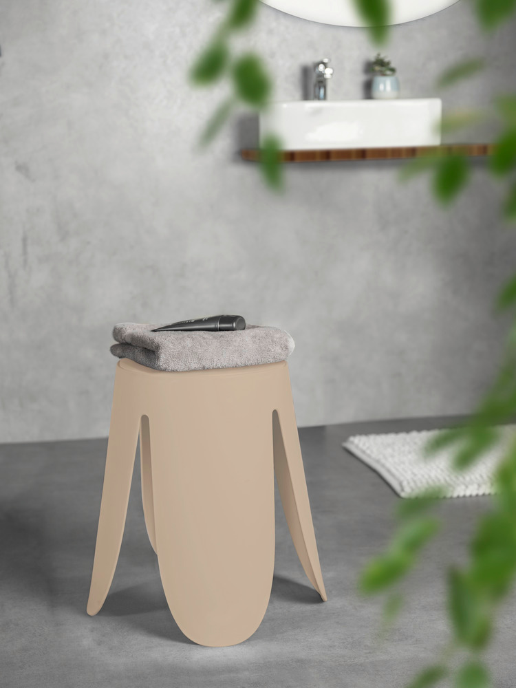 COMISO beige matt Badhocker belastbar bis 180 kg COMISO beige matt Badhocker belastbar bis 180 kg