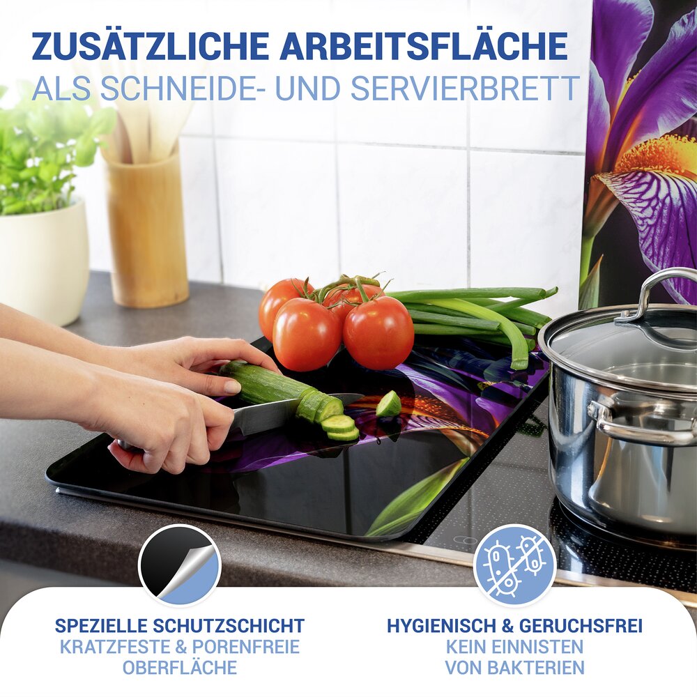 IRIS 2er-Set Herdabdeckplatten aus Glas